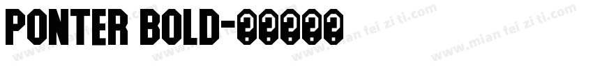 Ponter Bold字体转换